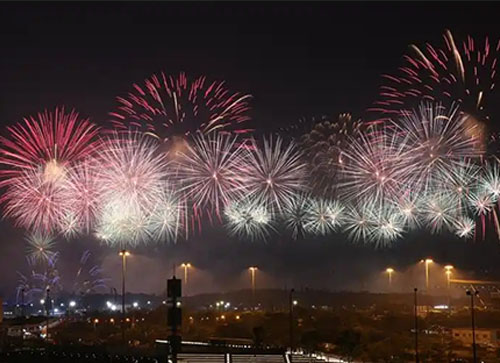 牙克石市焰火晚会